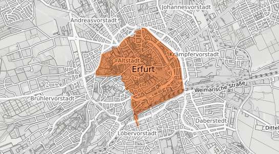 Mietspiegelkarte Erfurt Erfurt Altstadt